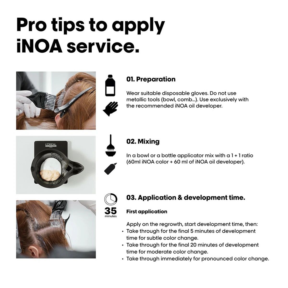 Inoa - Oxidant 10 VOL - 3% INOA professional colour service result
