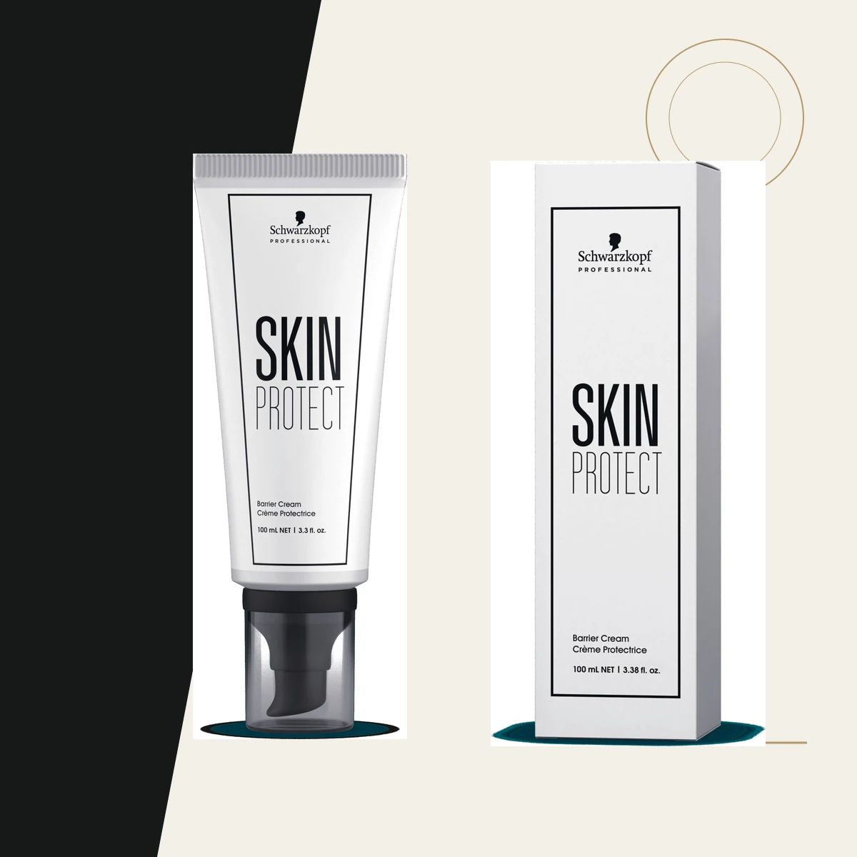 Schwarzkopf Skin Protect barrier cream tube displayed with its box