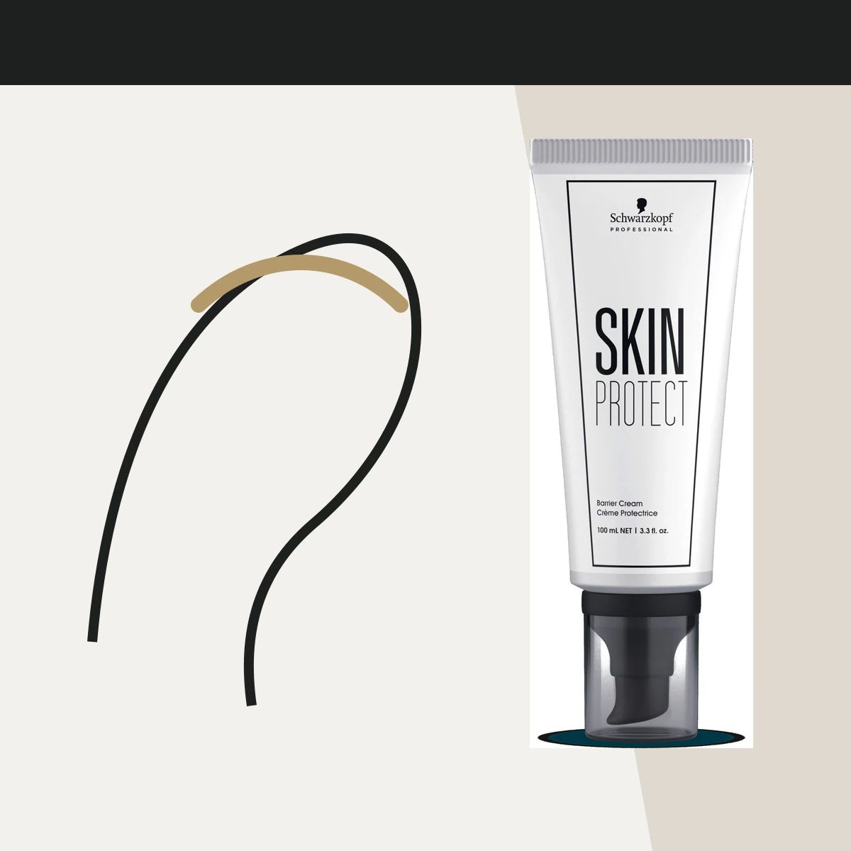 Schwarzkopf Skin Protect tube arranged for professional hairline preparation