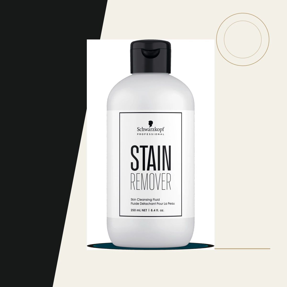 Schwarzkopf Stain Remover presented as the post colour skin cleansing step